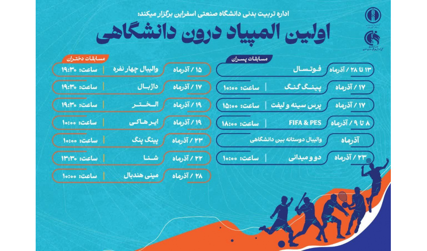 اولین المپیاد ورزشی درون دانشگاهی